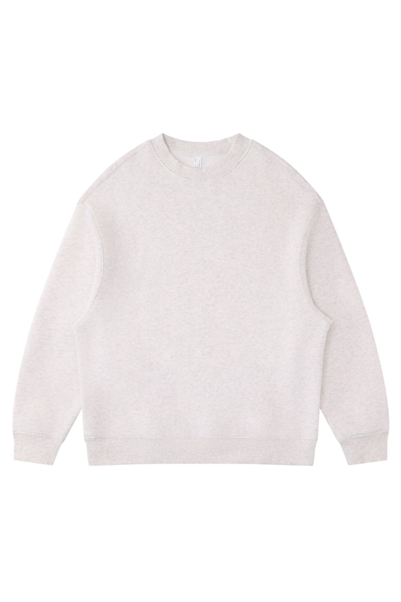 Unisex Fall Clothing Fleece Loose Crew Neck Sweatshirt