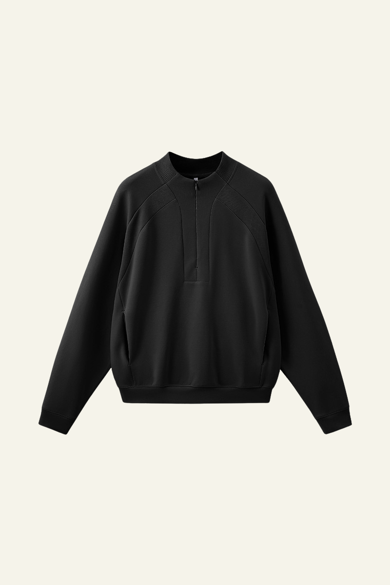 Men's Fall Clothing Stand Collar Half Zipper Pullover