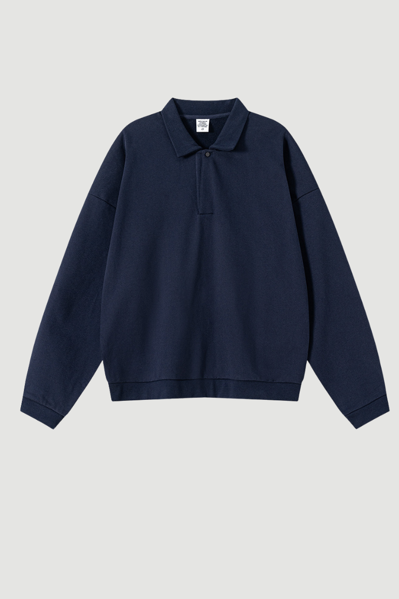 Men's Heavyweight Fleece Lapel Sweatshirt
