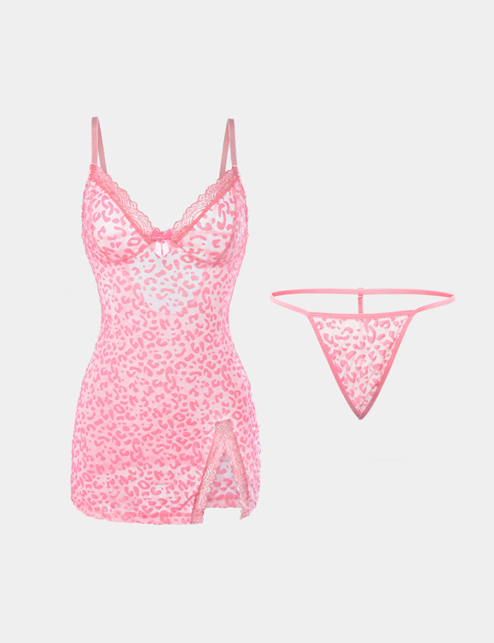 Ladies Lace Cutout Mini Lingerie Dress