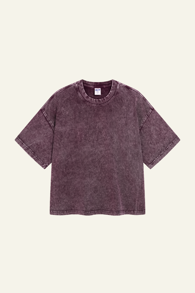Men's Cotton Streetwear Washed Distressed T-shirt