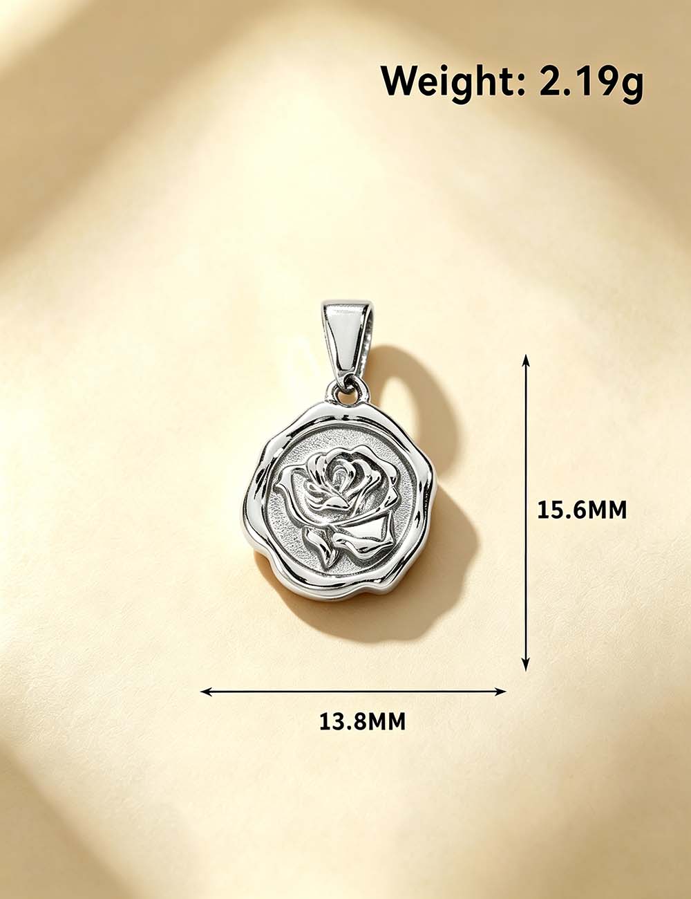 Ladies Vintage Coquette Bow Ribbon Flower Charm Pendant