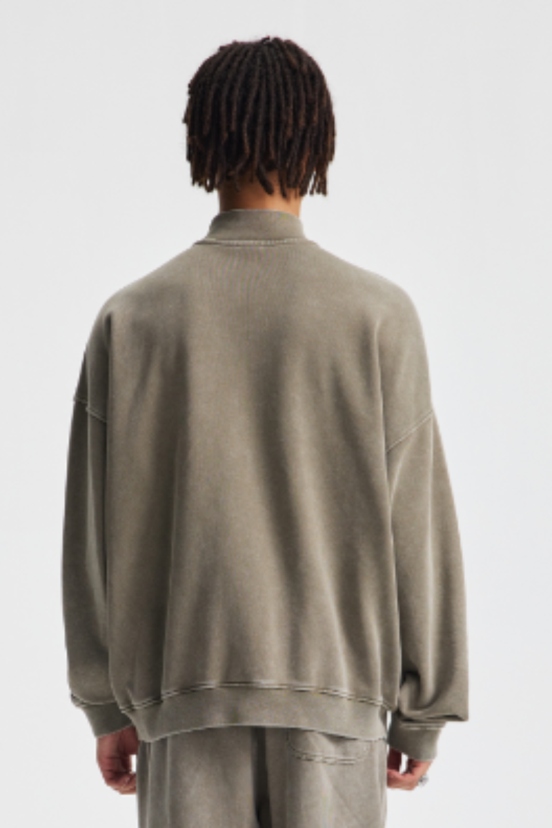 Men's Fall Clothing Cotton Wax-Dyed Stand Collar Jacket