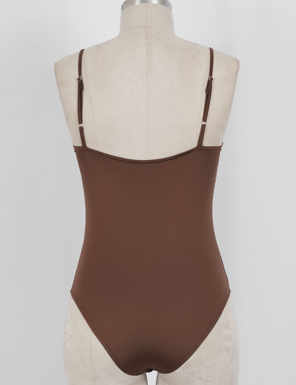 Ladies Chic Solid Color Underwire Spaghetti Strap Sleeveless Bodysuit