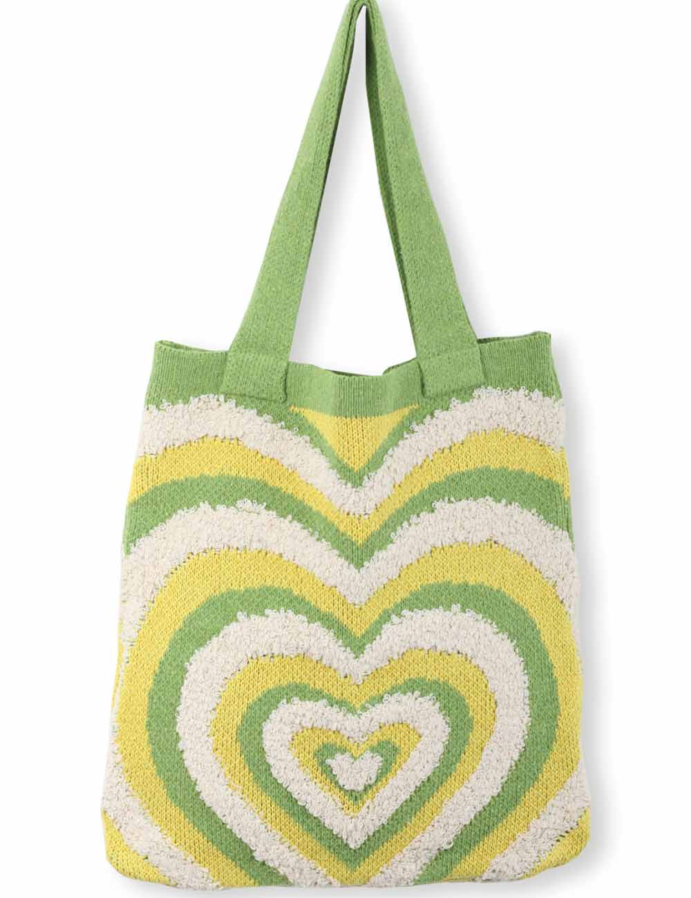 Ladies Valentine’s Heart Crochet Large Capacity Shoulder Tote Bag