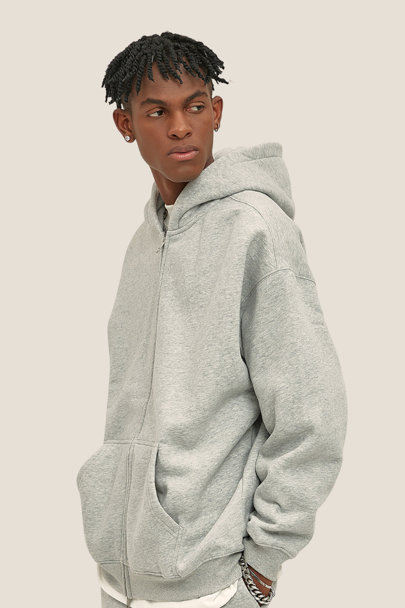 Men's Fall Clothing 350G Full Zipper Hoodie Jacket