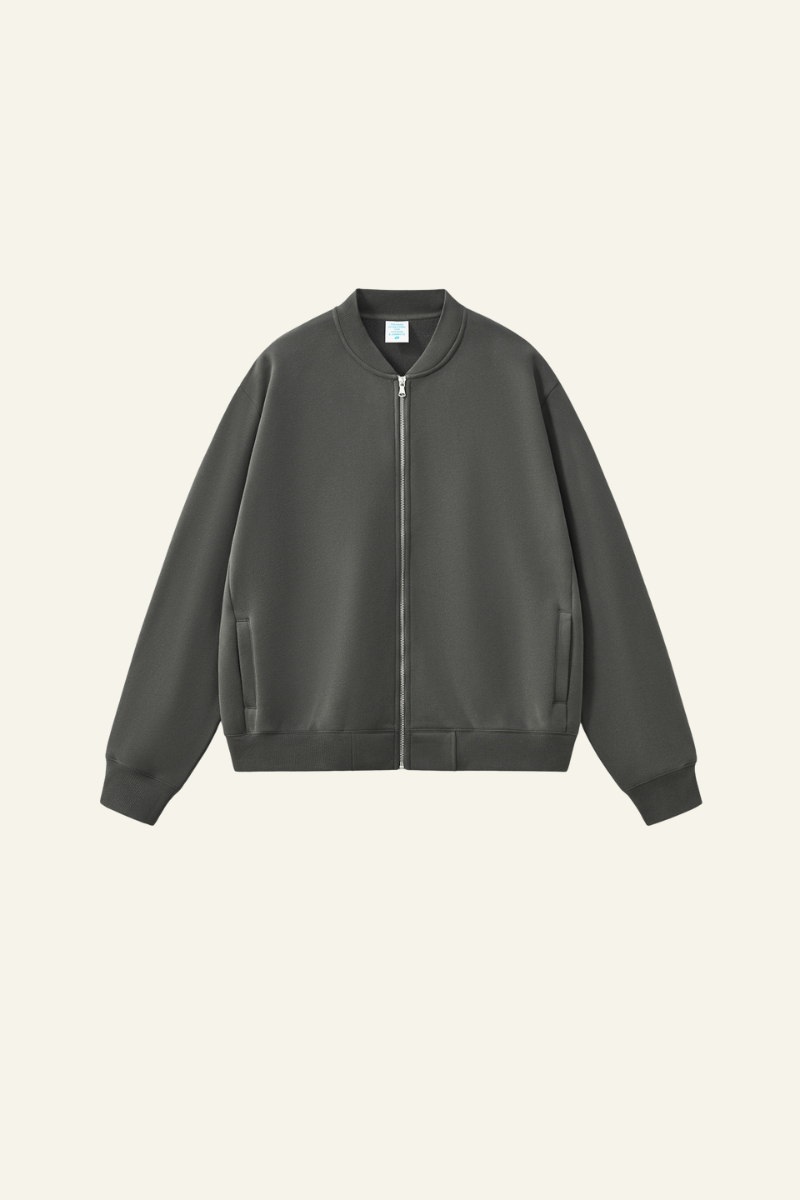 Men's Fall Clothing Stand Collar Fleece Zipper Jacket