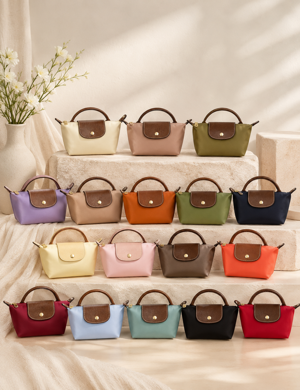 Ladies Color Block Flap Crossbody Bag Phone Wallet Bag