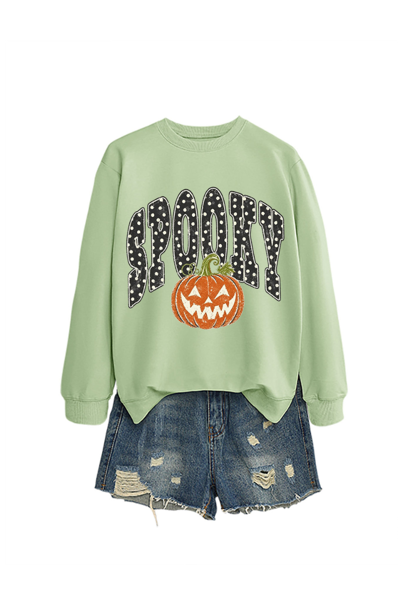 Unisex Fall Clothing Halloween Spooky Pumpkin Sweatshirt