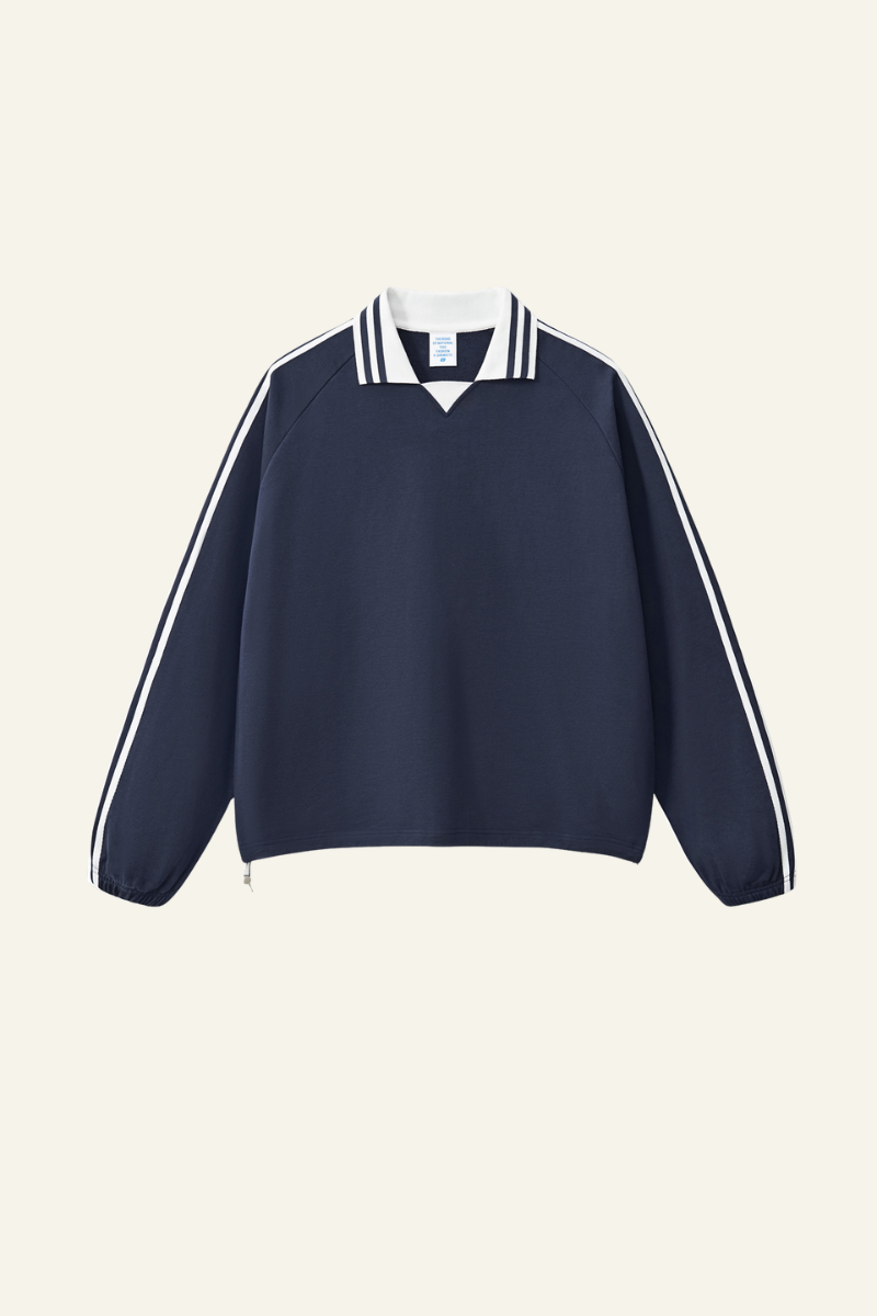 Men's Streetwear Cotton Striped Color-Block Sweatshirts