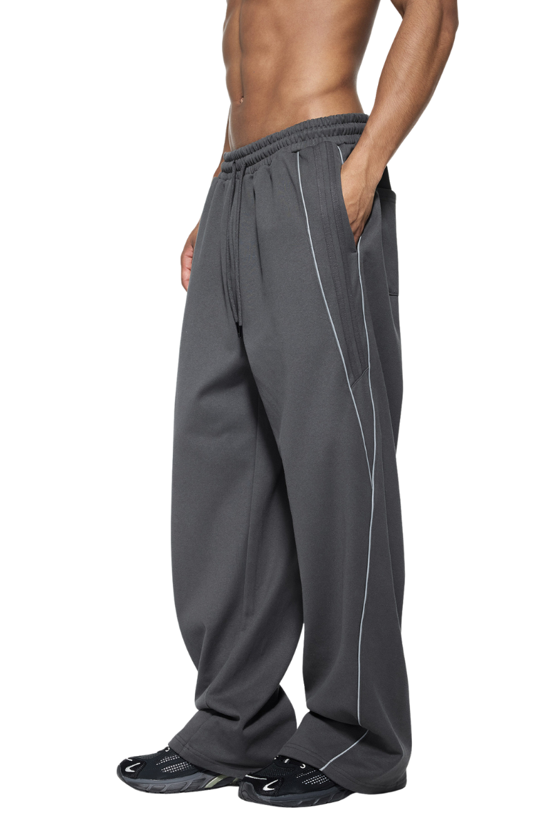 Unisex Fall Clothing 365g Reflective Stripe Sweatpants