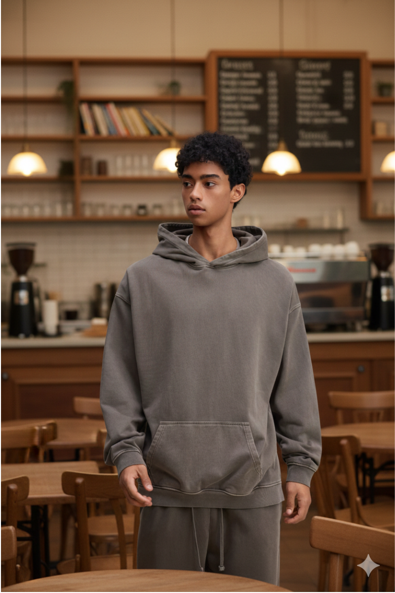 Men's Fall Clothing 480 Heavyweight Washed Cotton Hoddie