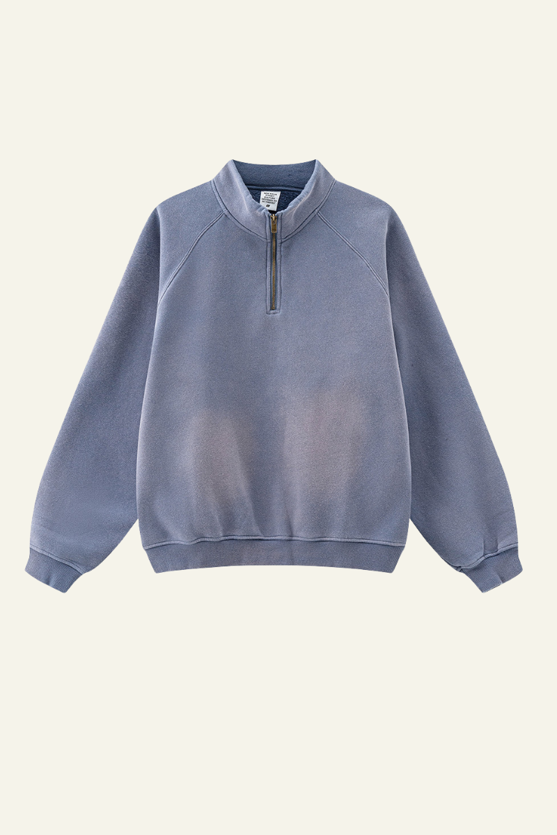 Men's Fall Clothing Stand Collar Half Zipper Sweatshirt