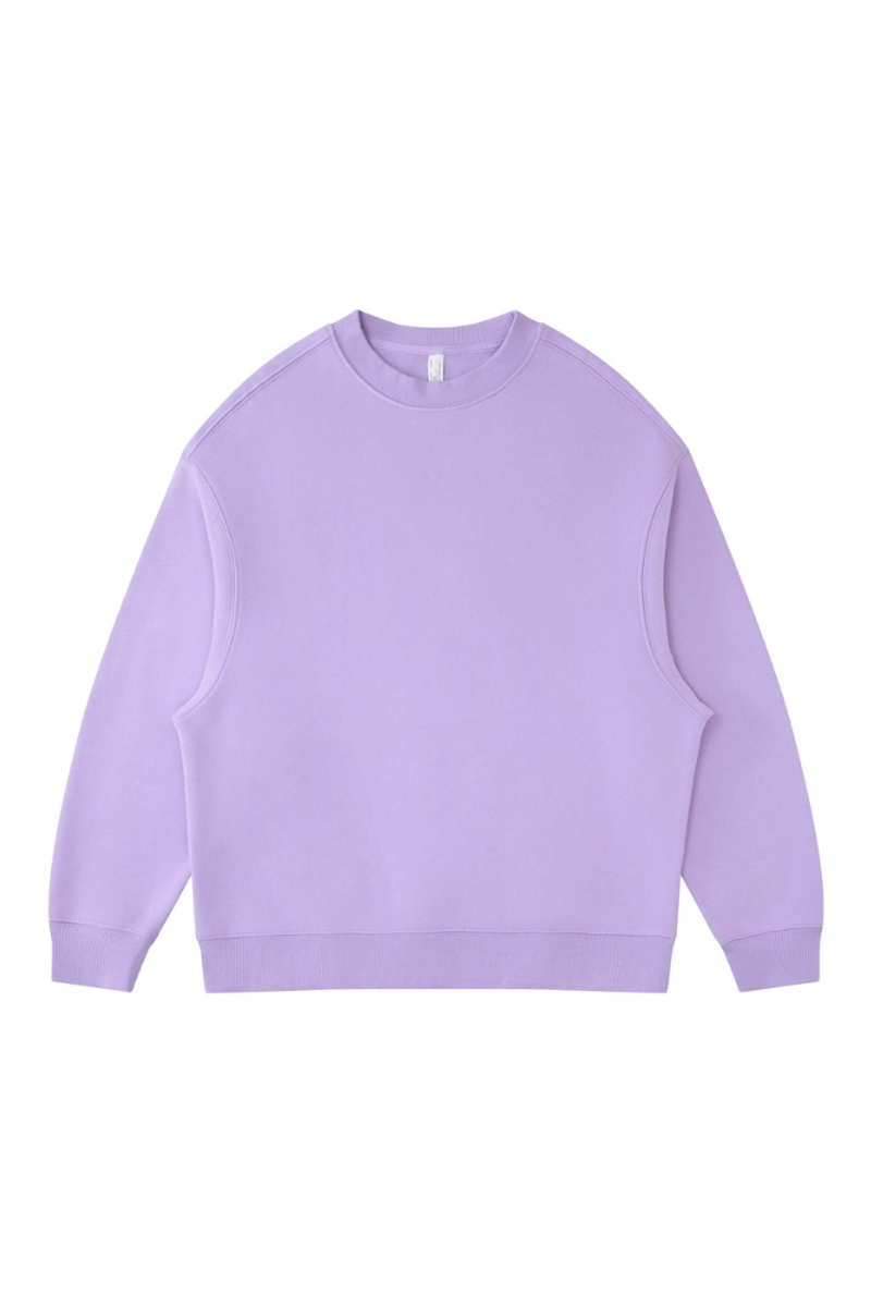 Unisex Fall Clothing Fleece Loose Crew Neck Sweatshirt