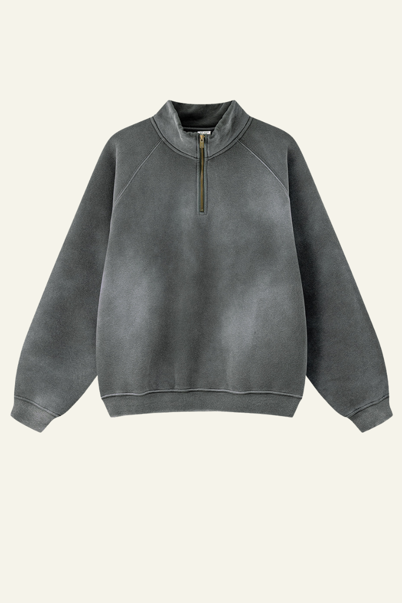 Men's Fall Clothing Stand Collar Half Zipper Sweatshirt