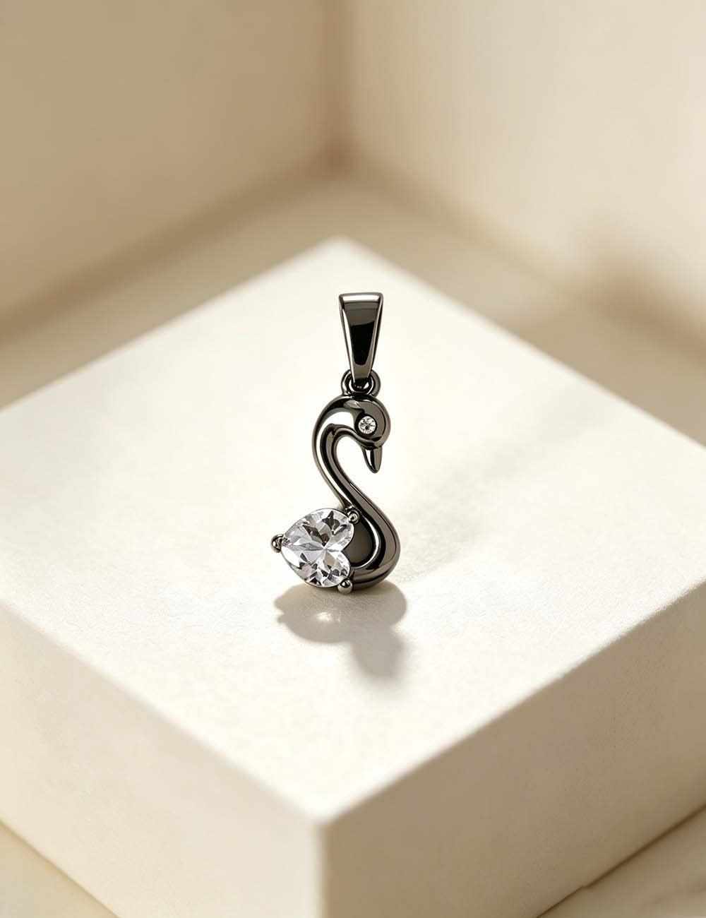 Ladies Sweet Romantic CZ Heart Star Charm Pendant