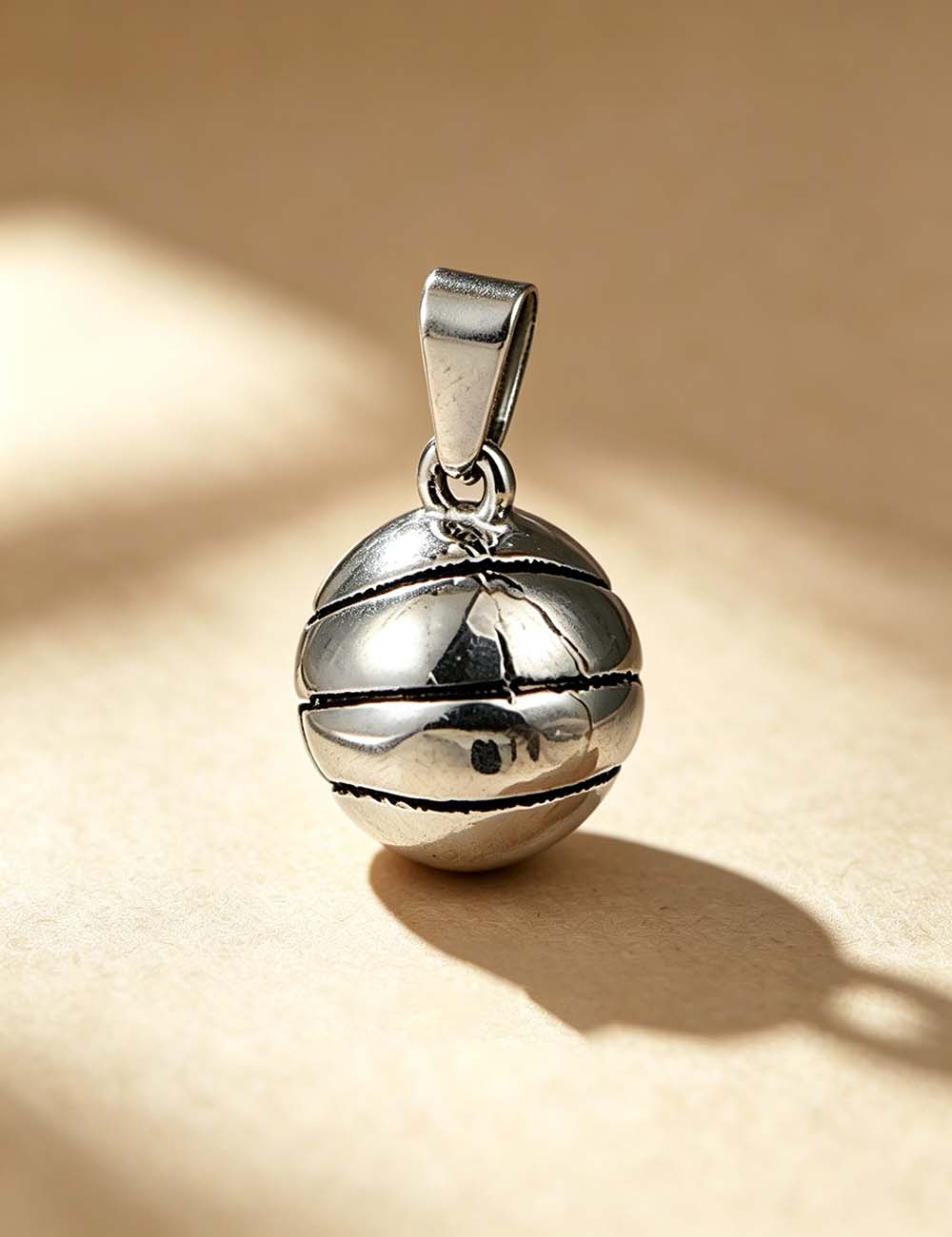 Ladies Sports Theme Stainless Steel Charm