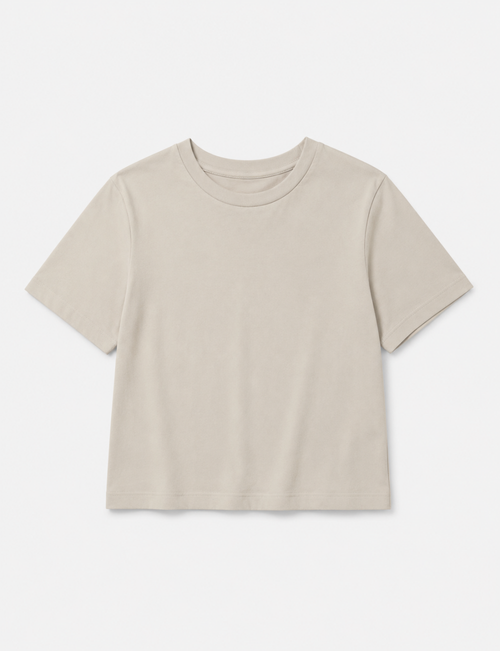 Ladies Casual Solid Round Neck Short Sleeves Basic T-Shirt
