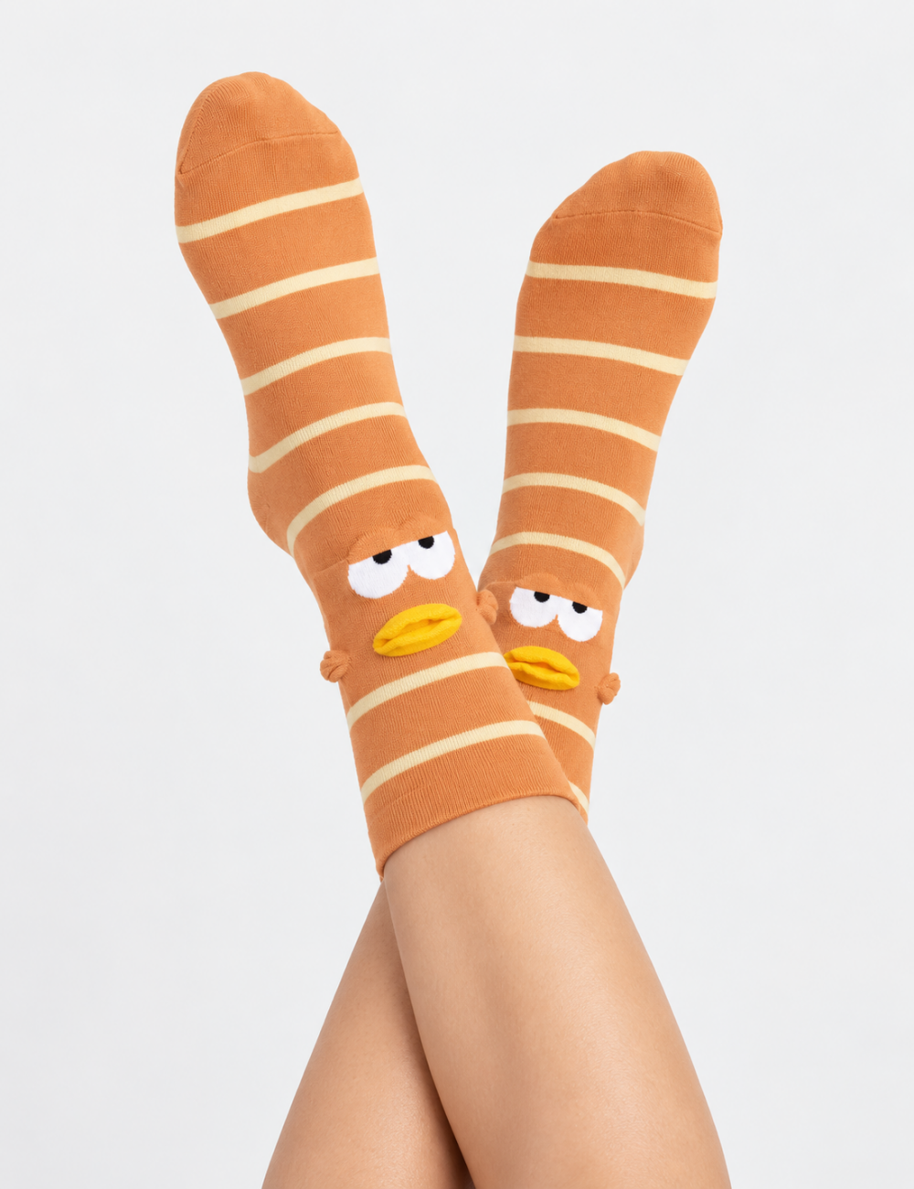 Ladies Cartoon Funny Fish Crew Socks