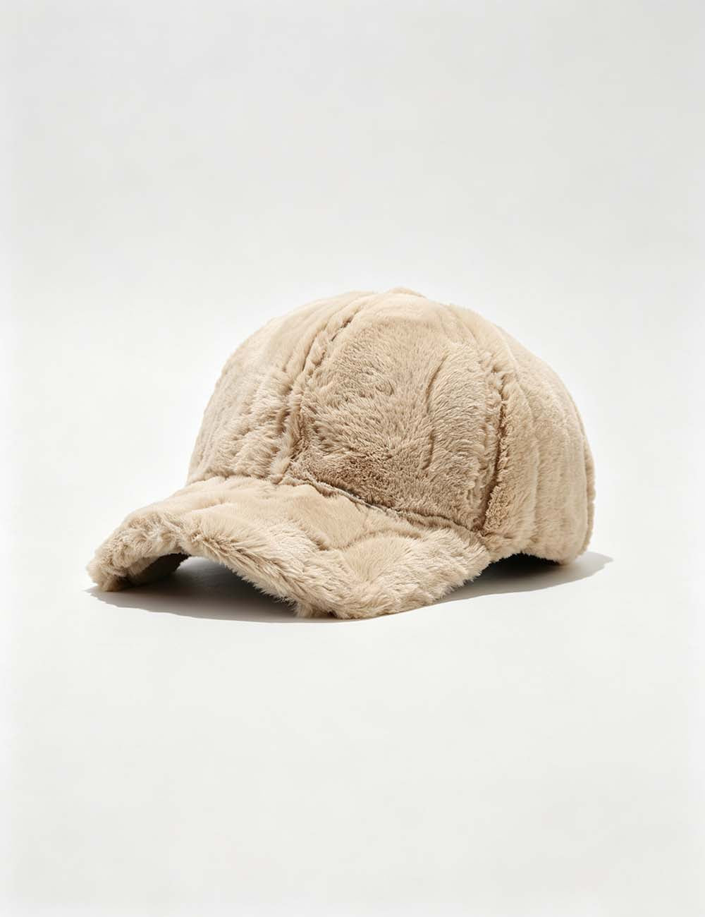 Ladies Casual Winter Warm Faux Fur Baseball Cap