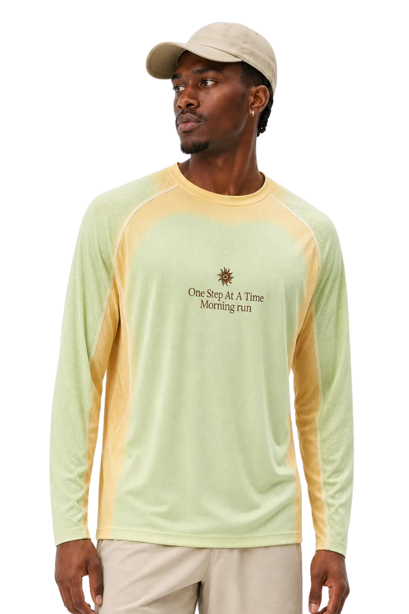 Men's Spring Summer 2026 Long Sleeve Outdoor Ombre Tee