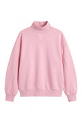 Unisex Fall Clothing Fleece Loose Mock Neck Sweatshirt