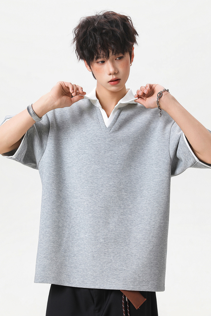 Men's Summer Colorblock MockLayer Seagull Retro Polo
