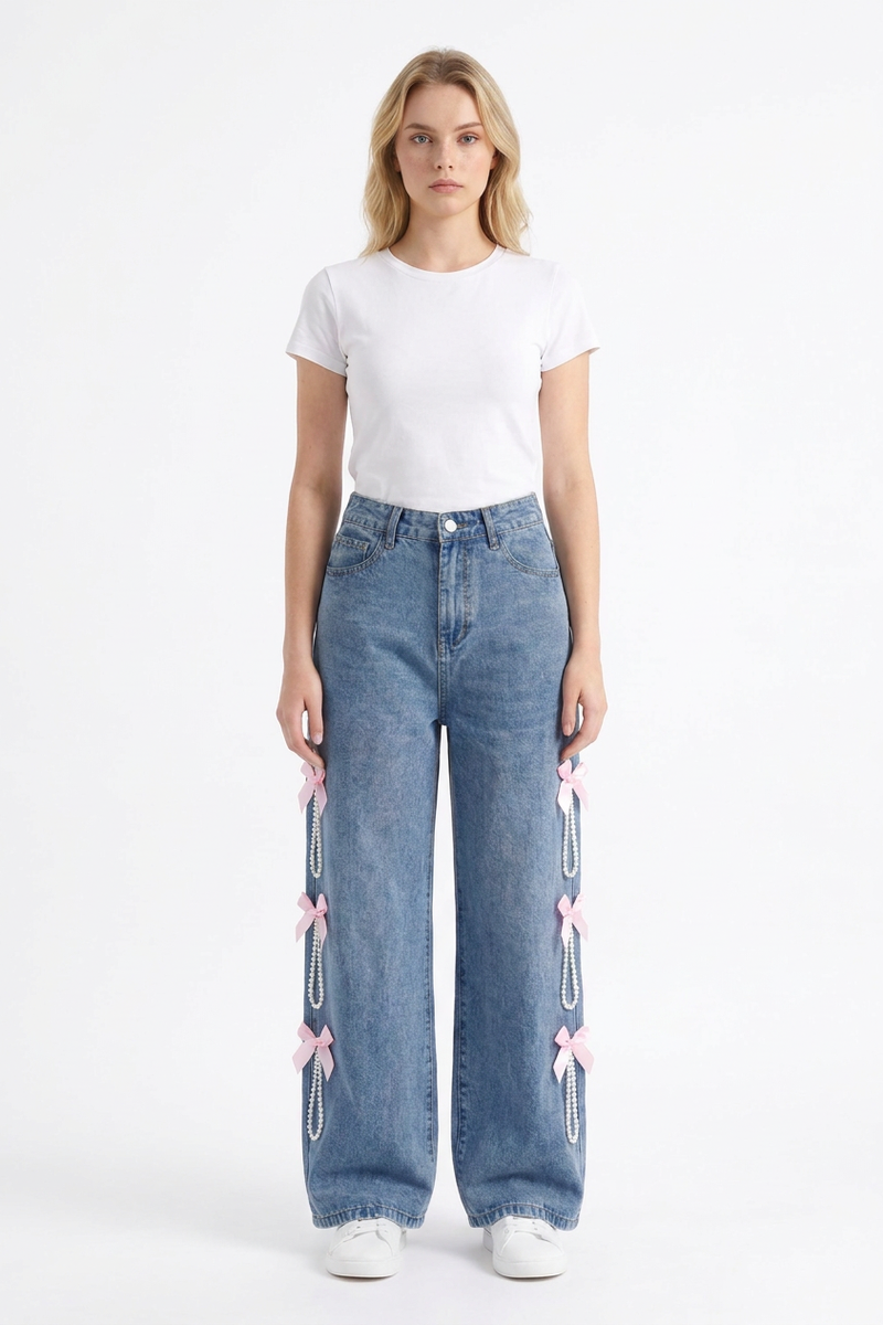 Women's High Waist Wide Leg Jeans