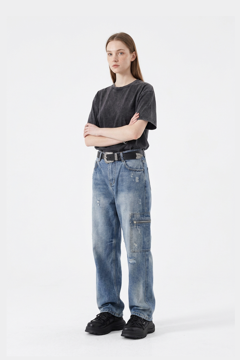 Women's High Waist Straight Leg Jeans