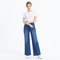 Women's Blue High Waist Wide Leg Jeans
