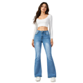 Women's High Waist Slim Stretch Flare Jeans