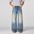 Men's Spring Gradient Cat Whisker Wide-Leg Denim Jeans