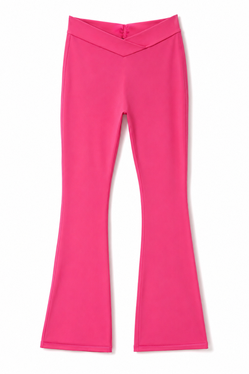 Women's Cross V Flare Scrunch Quick Dry Pants - Sky Blue