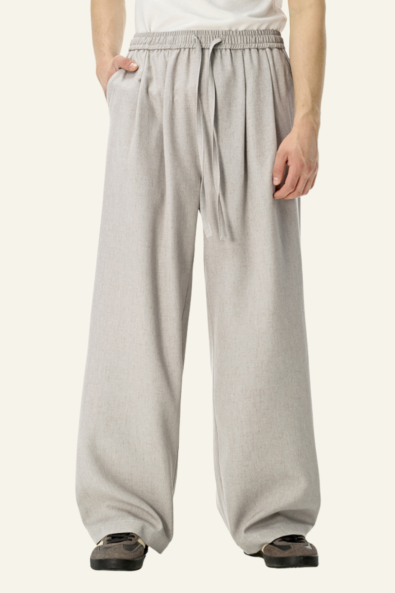 Men's Streetwear Loose-fitting Solid Straight Leg Pants