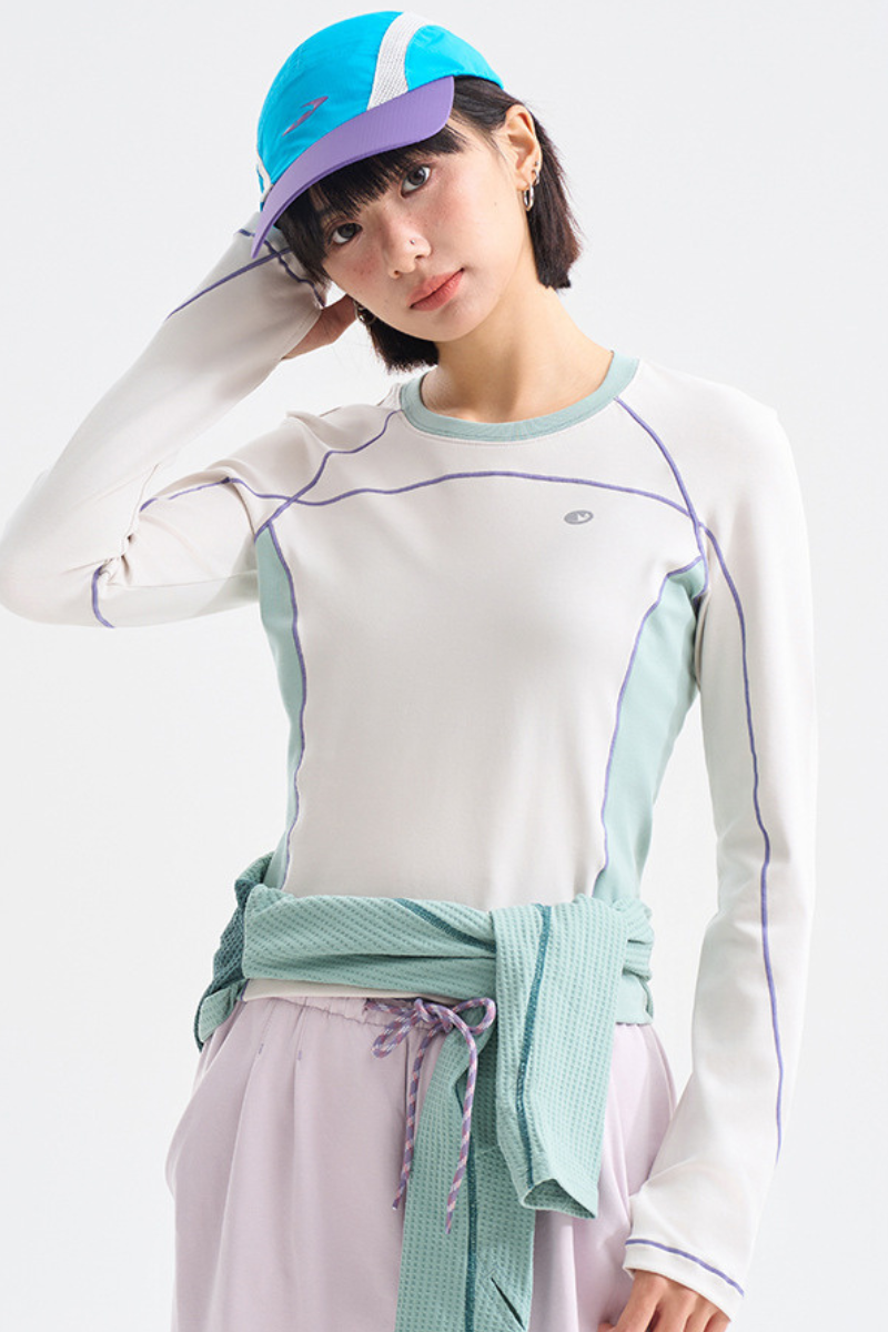 Women's Tight Stretch Slim Quick Dry Long Sleeve Crop Top