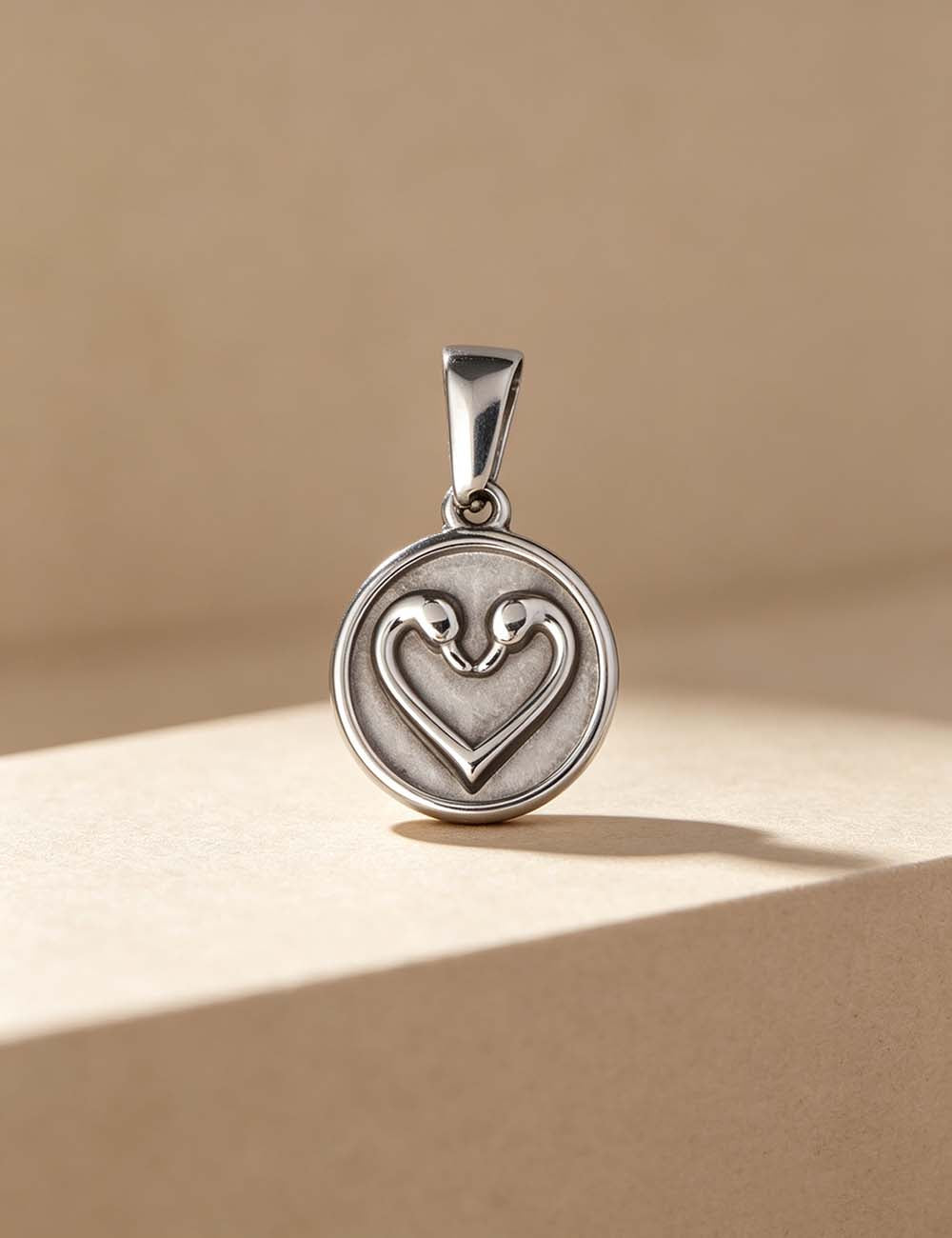 Ladies Vintage Romantic Envelope Heart Beetle Charm Pendant