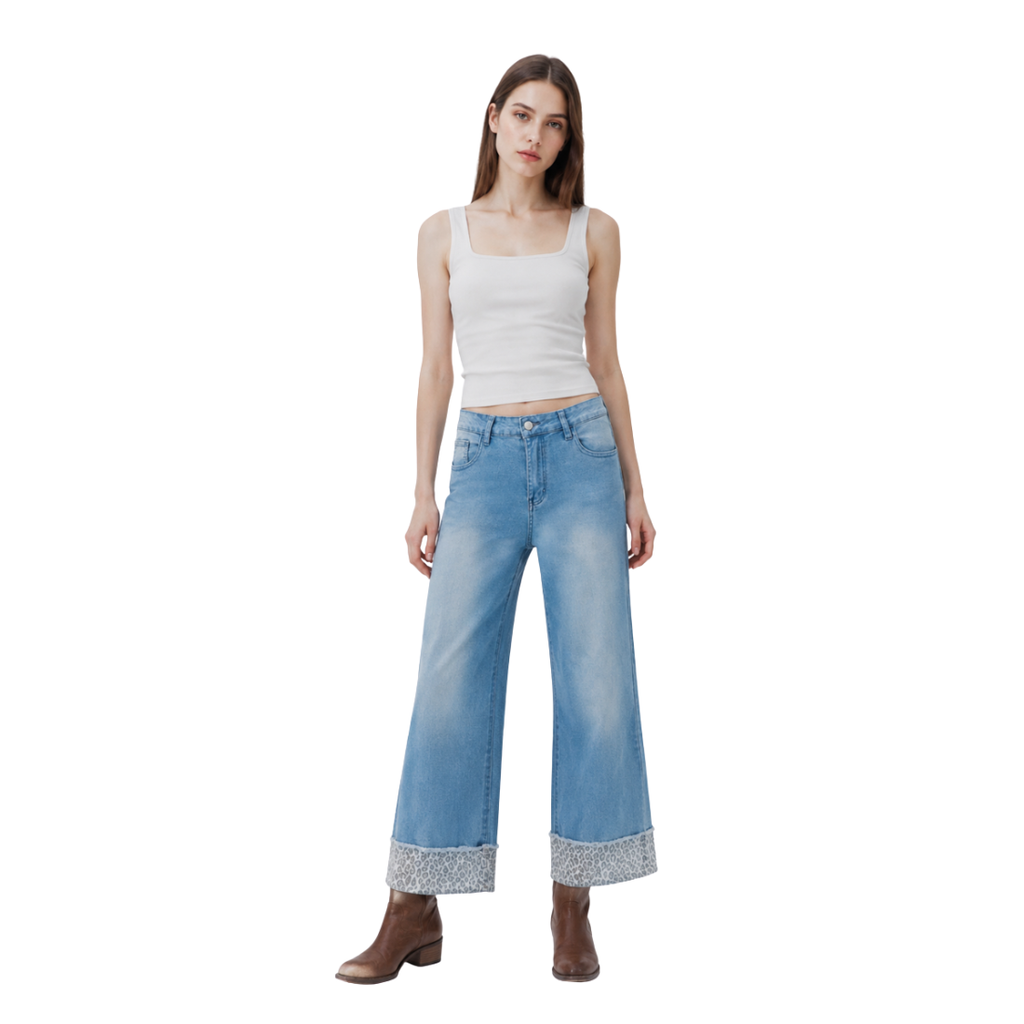 Women's High Waist Wide Leg Jeans
