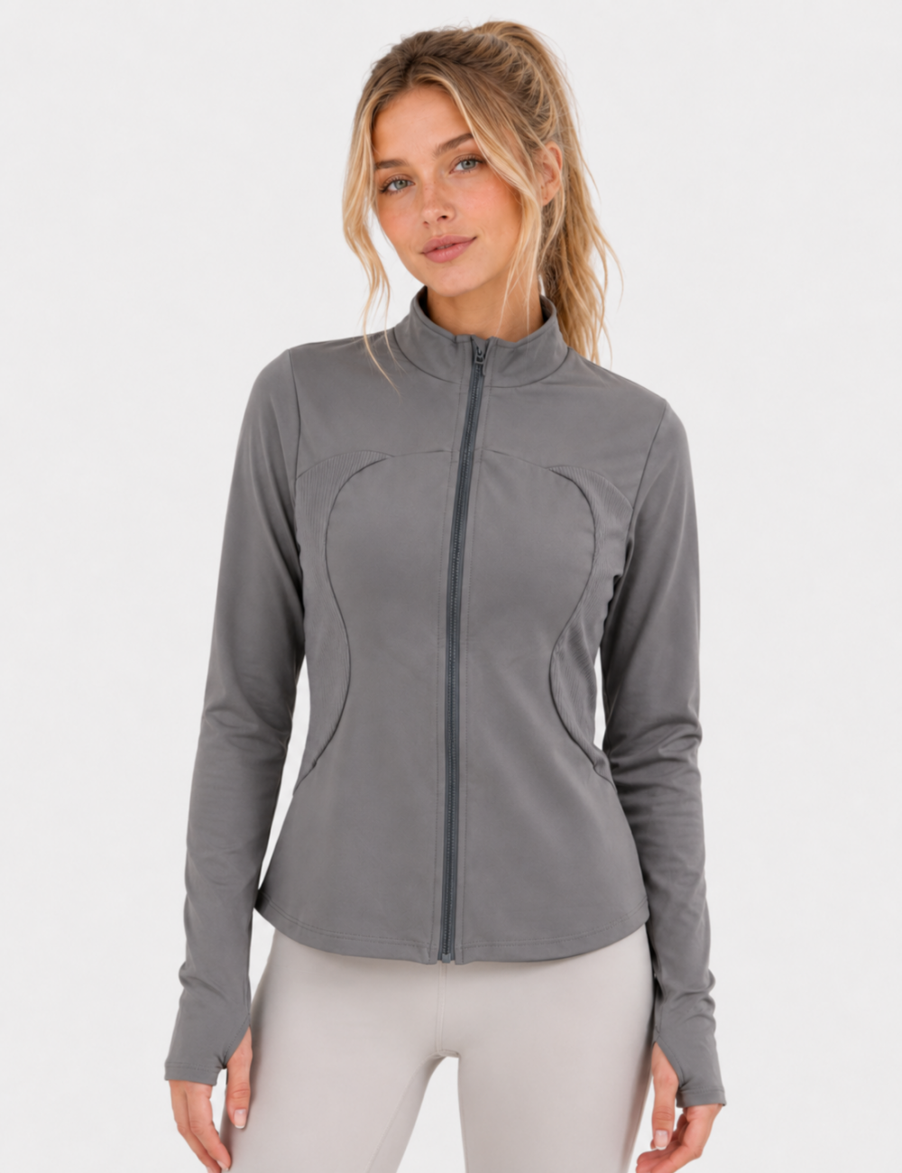 Ladies Stand Collar Zip Up Fieness Yoga Jacket
