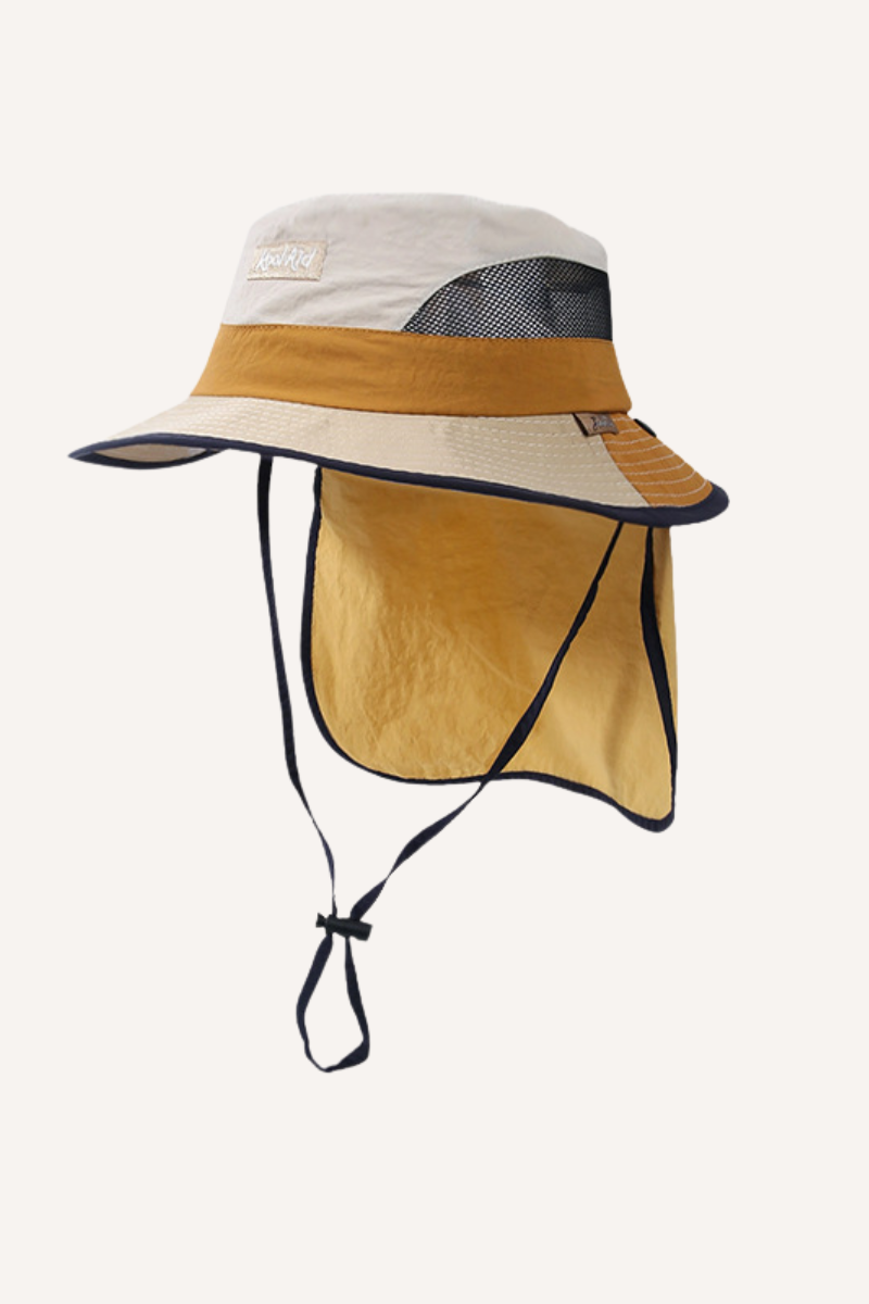 Unisex Summer Hiking UPF Mesh Bucket Hat - Detachable Flap