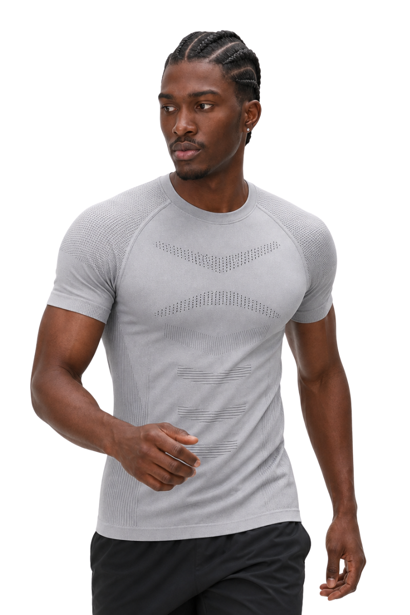 Men's 3D Seamless Compression Gym Short Sleeve Tee