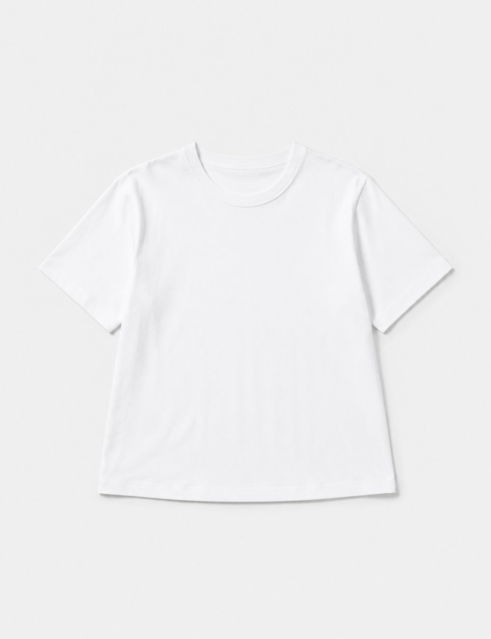 Ladies Casual Solid Round Neck Short Sleeves Basic T-Shirt