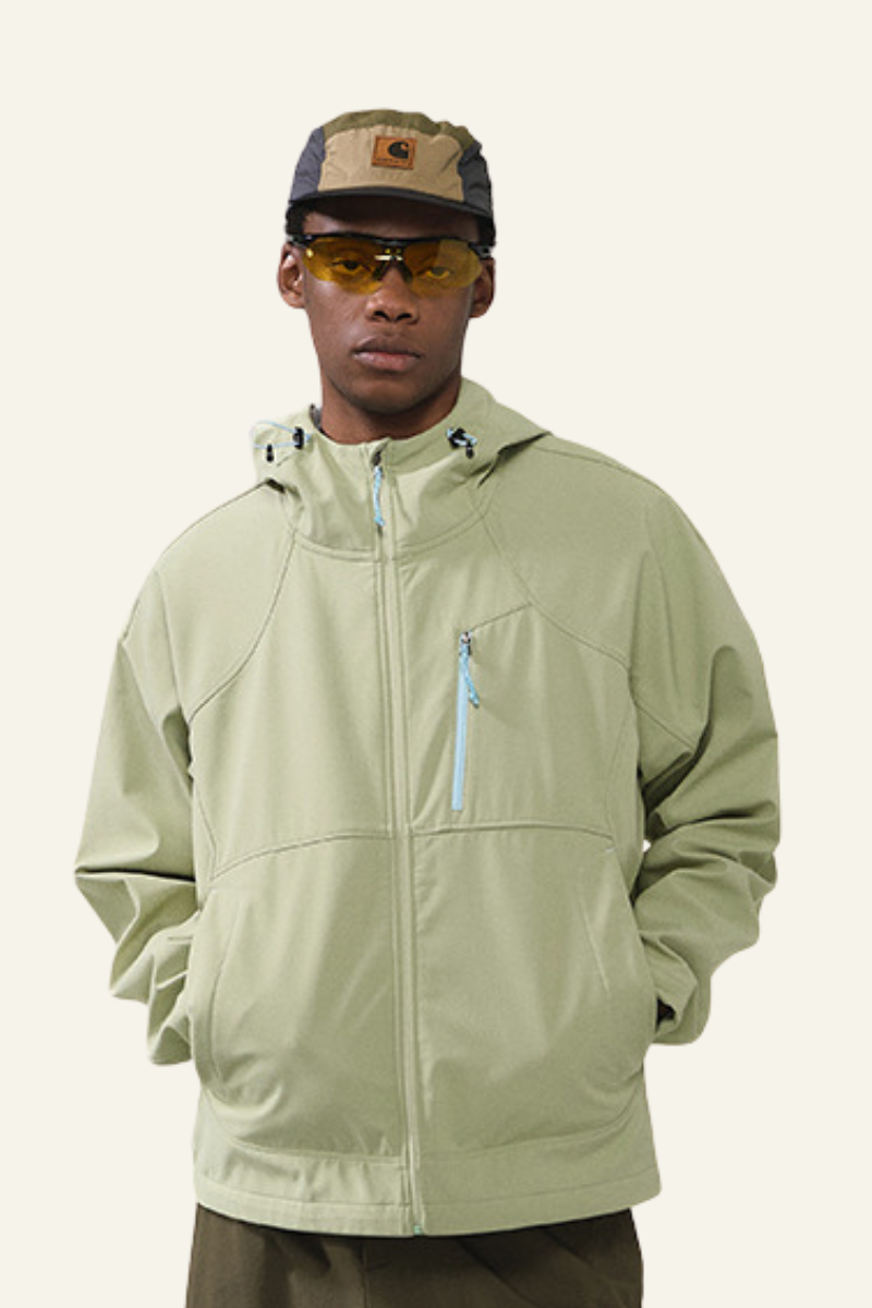 Men's Streetwear Fleece Lined Waterproof Hooded Jacket