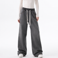 Women's Drawstring Waist Wide Leg Jeans