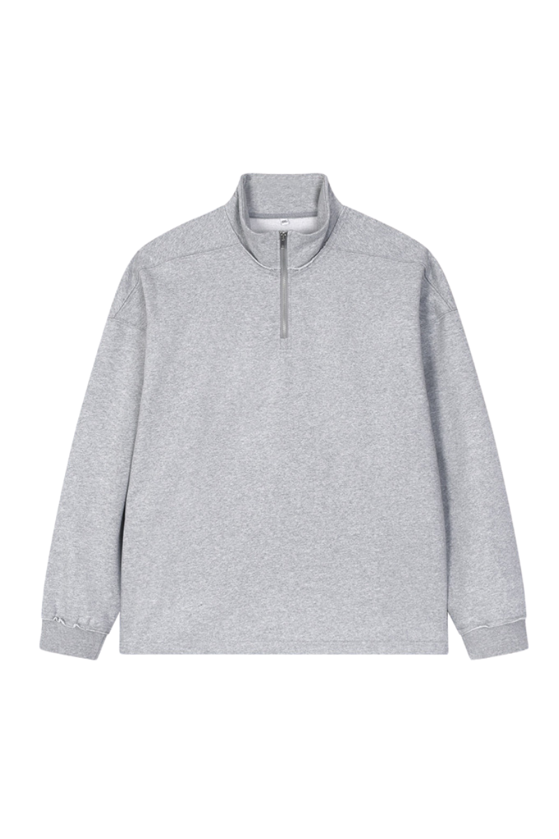 Women's Fall Clothing 450g Half Zip Stand Collar Sweatshirt