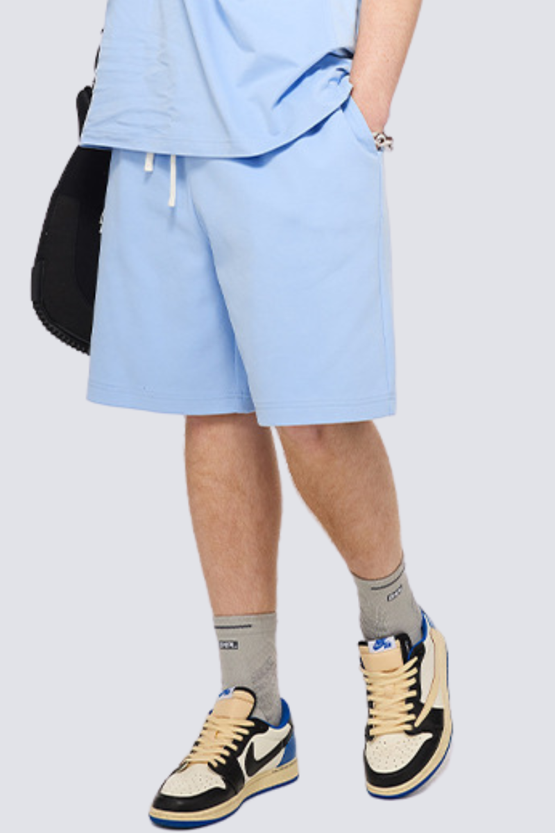 Men's Summer 290g Textured Fleece Loose Elastic Shorts