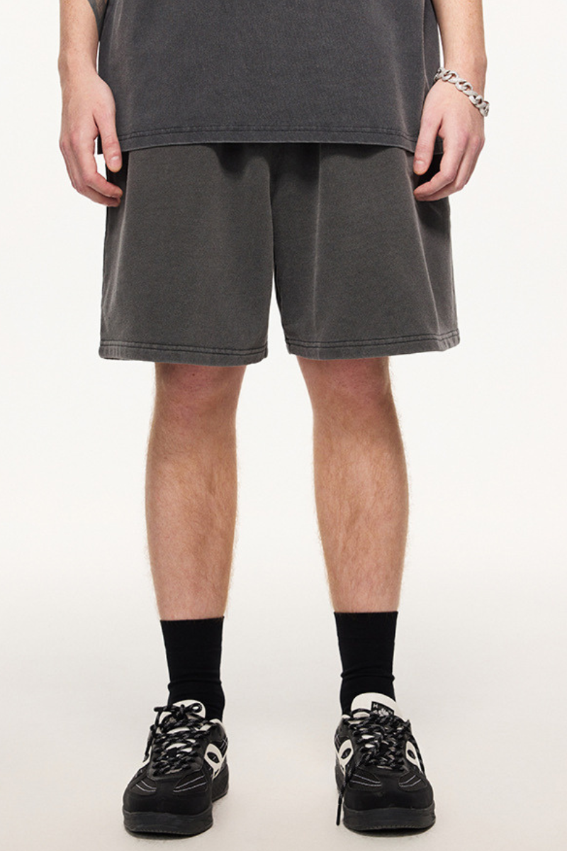 Men's Summer 320g Snow Wash Cotton Loose 5" Shorts