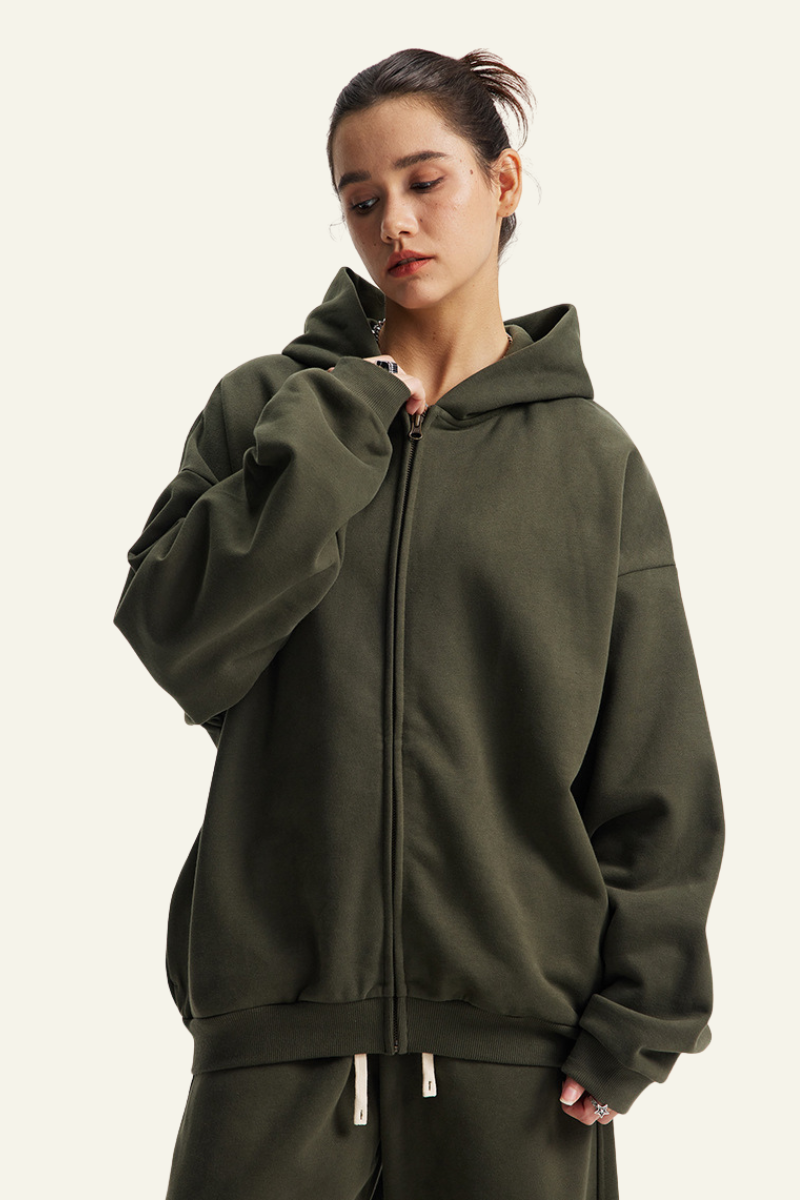Women's Fall Clothing Streetwear Full Zipper Hoodie Jacket