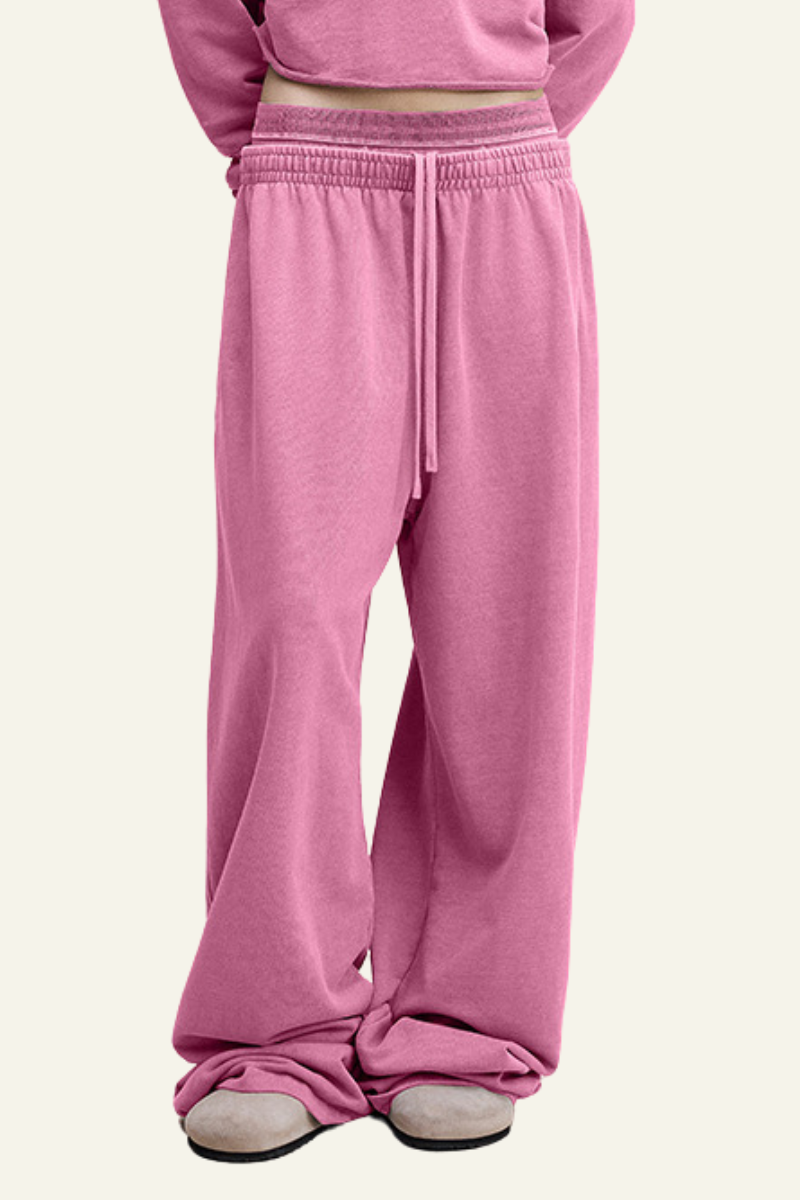 Women's Fall Clothing -Washed Cotton Straight-Leg Pants