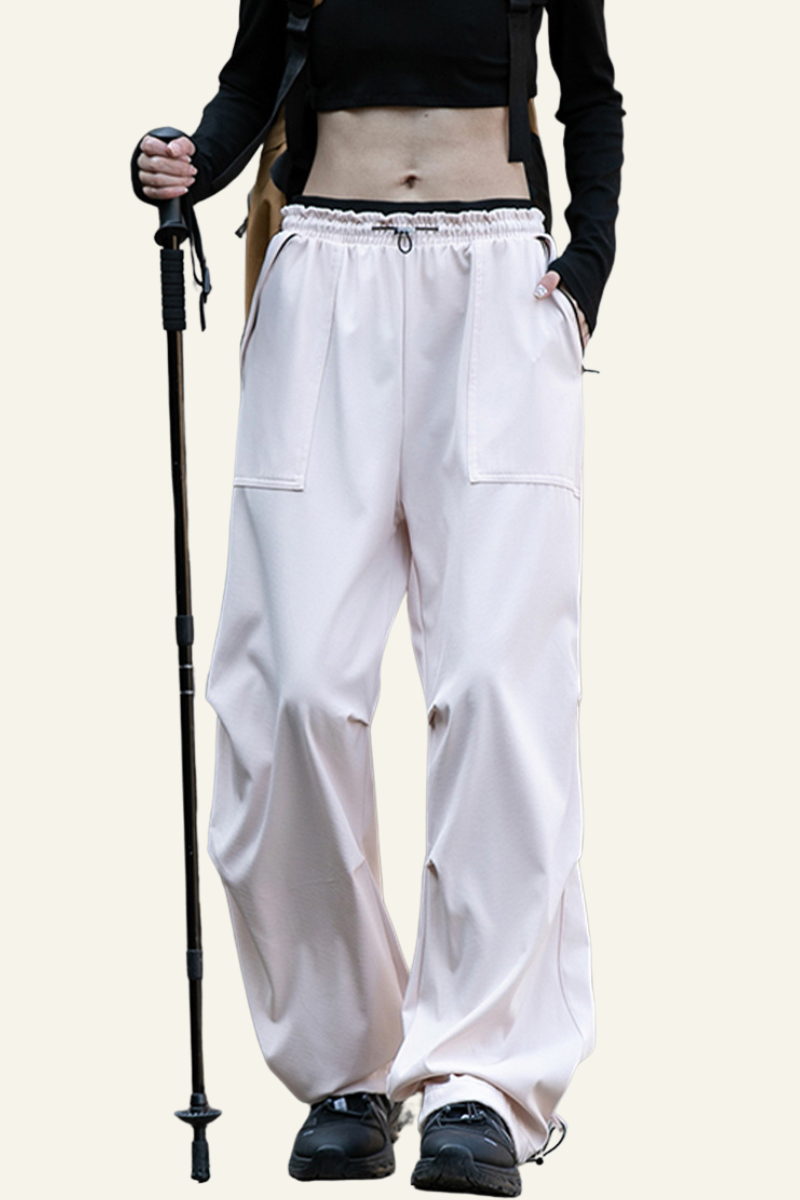 Women's Water-Resistant Lightweight Pleated  Cargo Pants