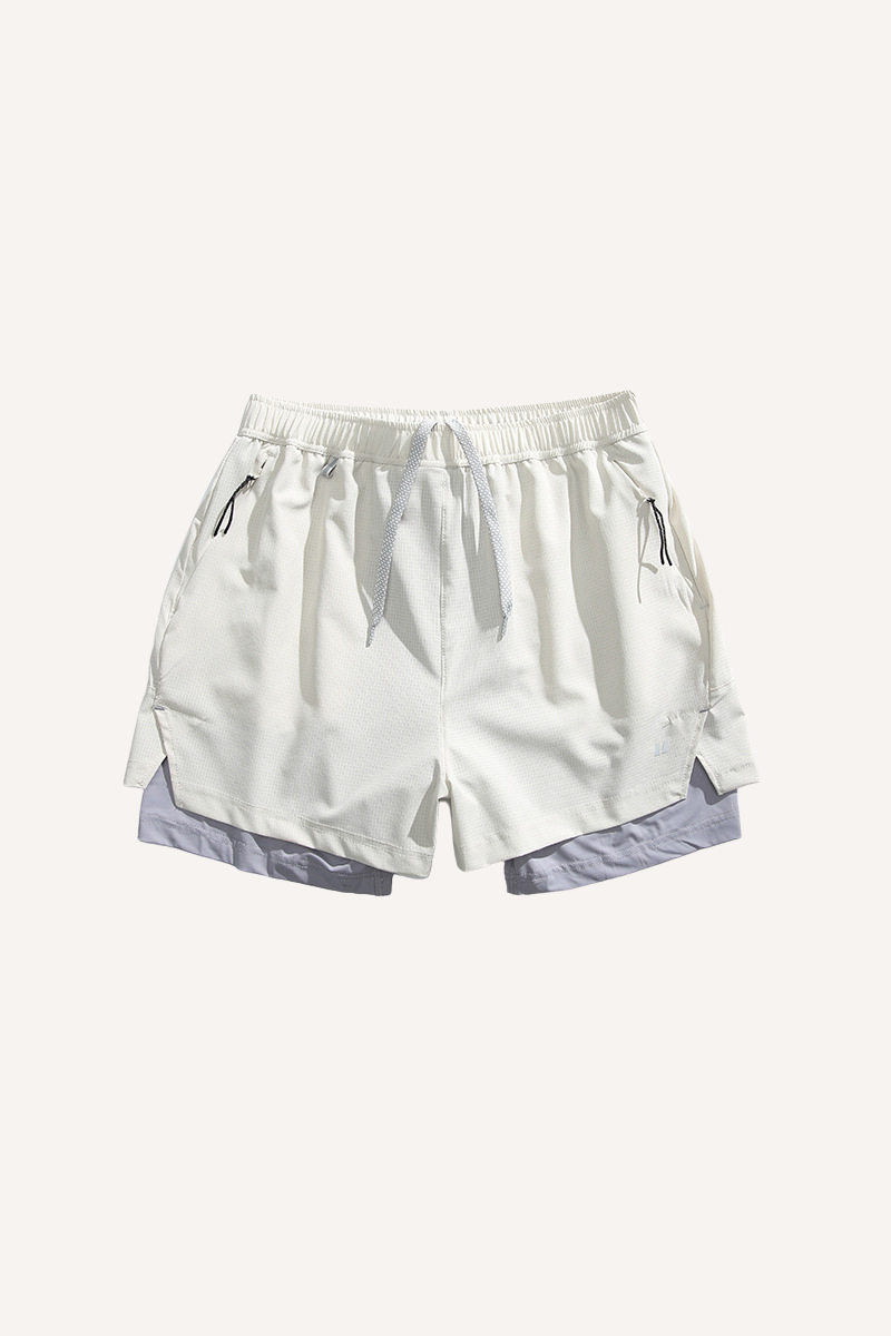 Unisex 2-in-1 Breathable Cooling Quick Dry Bike Shorts